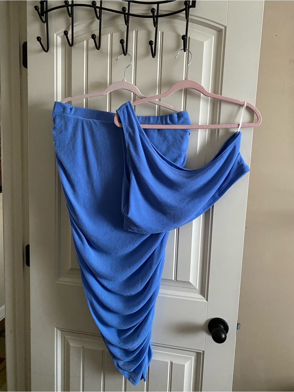 Draped Blue Women’s Skirt Set.